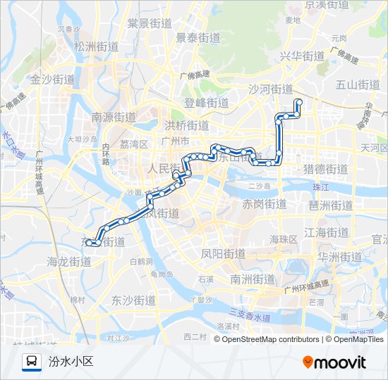 公交183路的线路图