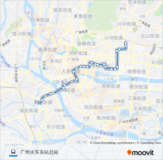 公交183路的线路图