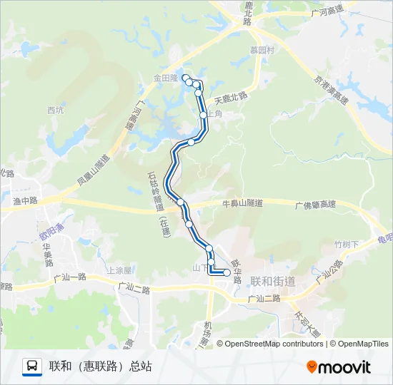 333A Bus Line Map