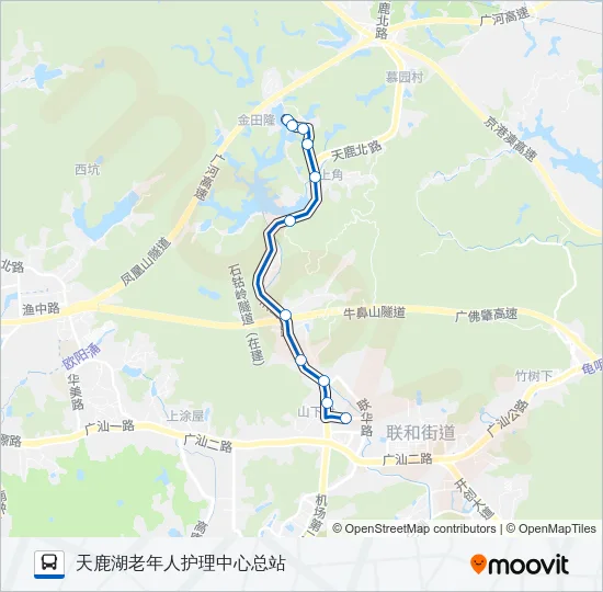 333A Bus Line Map