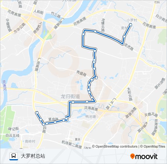 公交797路的线路图