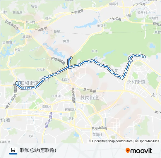 节假日专线9路 Bus Line Map