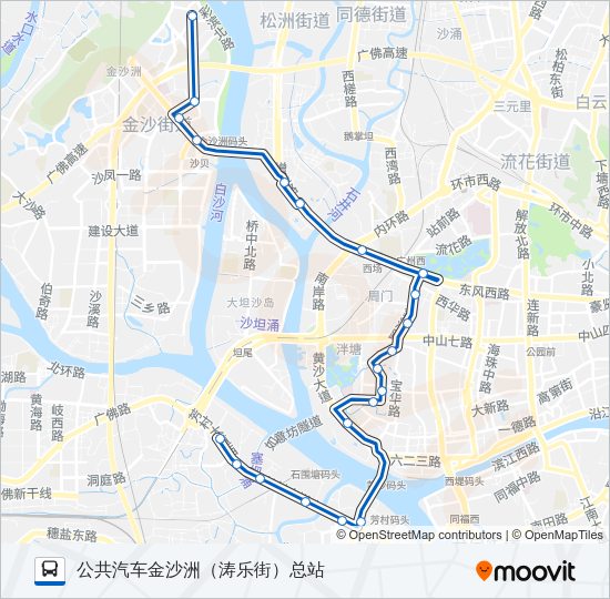 公交55路的线路图