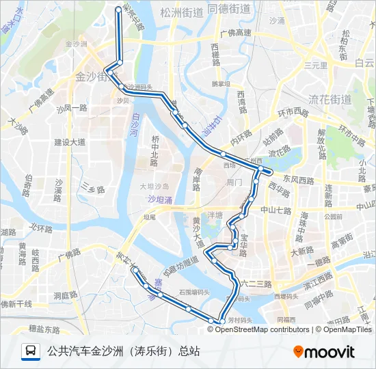 公交55路的线路图