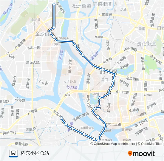 公交55路的线路图