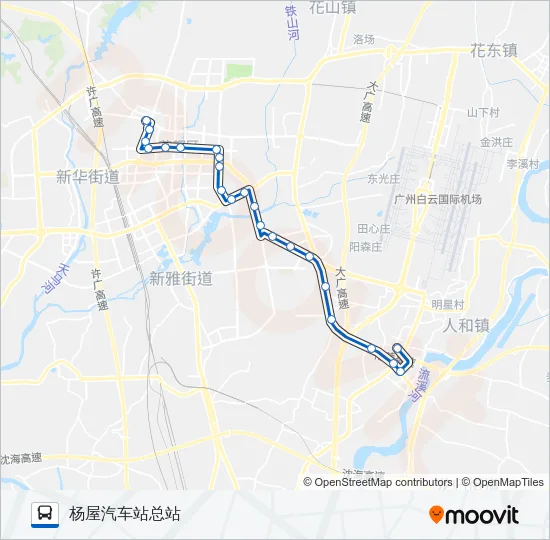 701A Bus Line Map