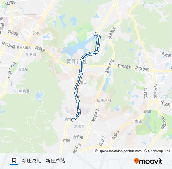 公交792路的线路图