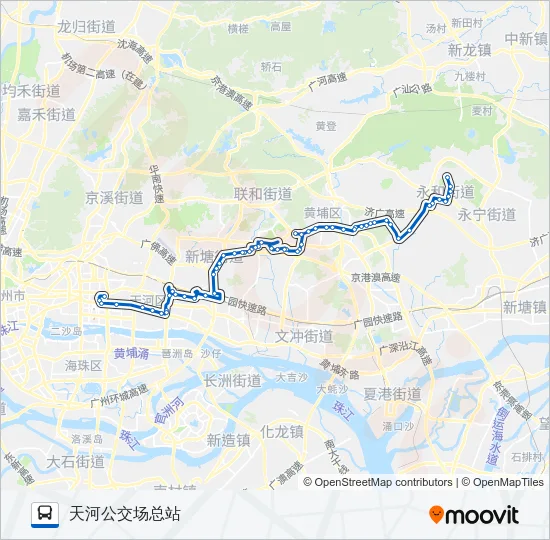 公交506A路的线路图