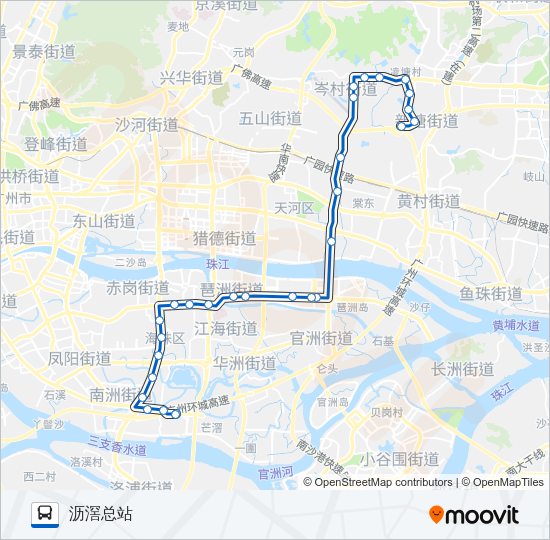 公交夜101路的线路图