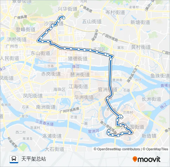 大学城专线4路 Bus Line Map