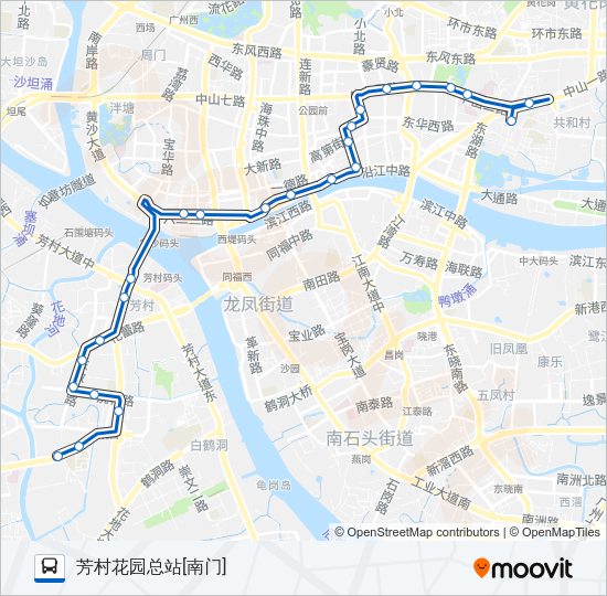 公交夜1路的线路图