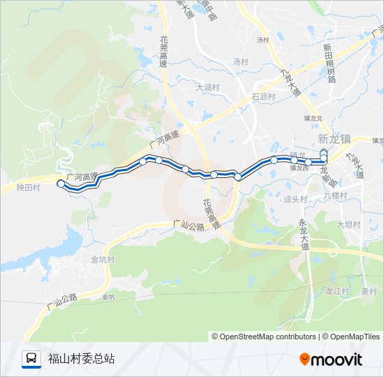 公交443路的线路图