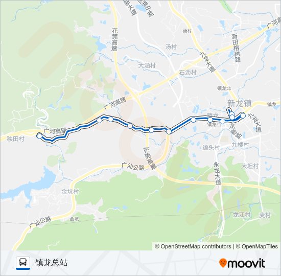 公交443路的线路图