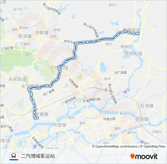 增城12路 Bus Line Map