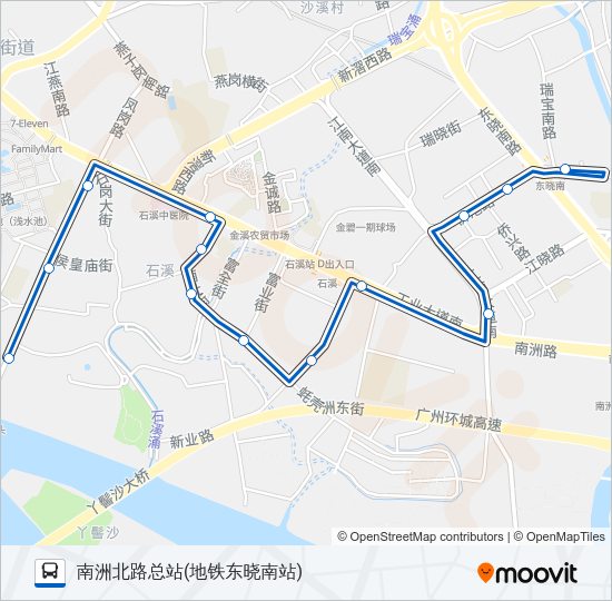 公交964路的线路图