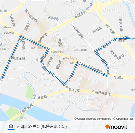公交964路的线路图
