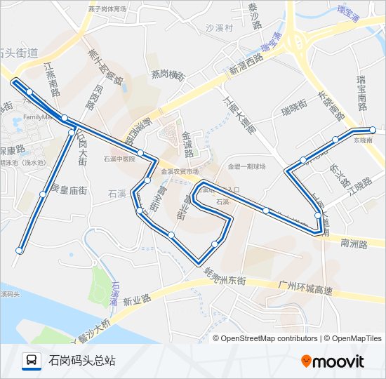 公交964路的线路图