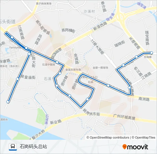 964路 Bus Line Map