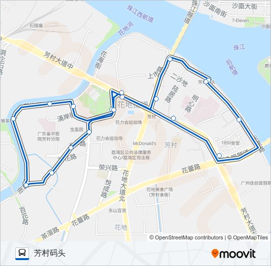 公交965路的线路图