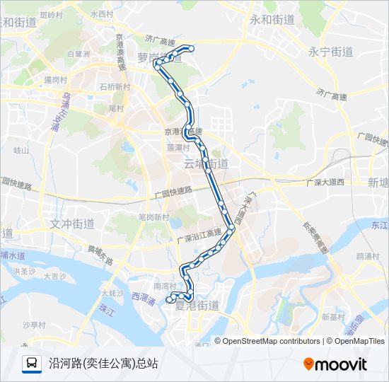 公交569路的线路图