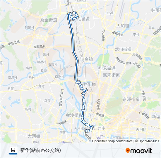 公交705路的线路图