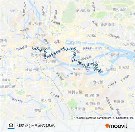 夜103路 Bus Line Map