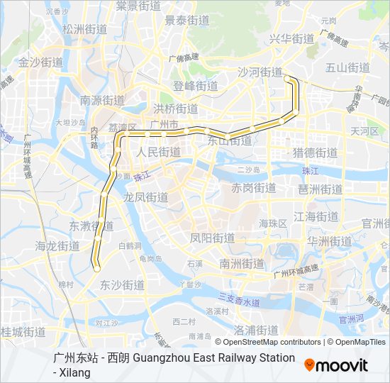 地铁1号 LINE 1路的线路图