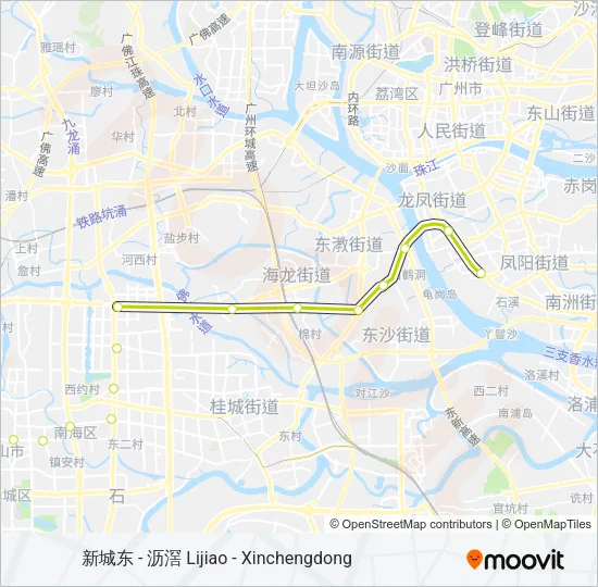 广佛线 GF LINE Metro Line Map