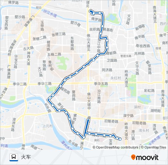 公交101路的线路图