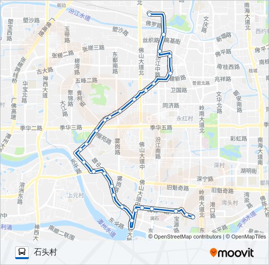 公交101路的线路图