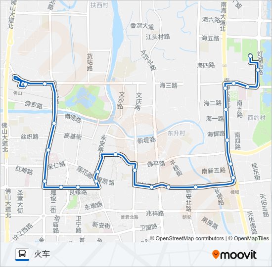 公交104路的线路图