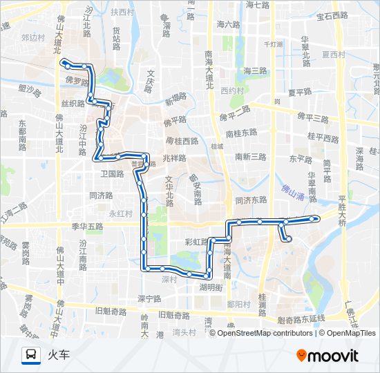 公交105路的线路图