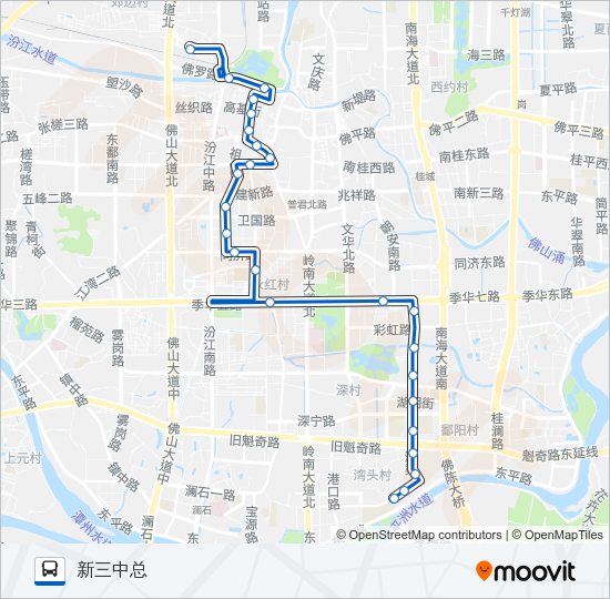 公交106路的线路图