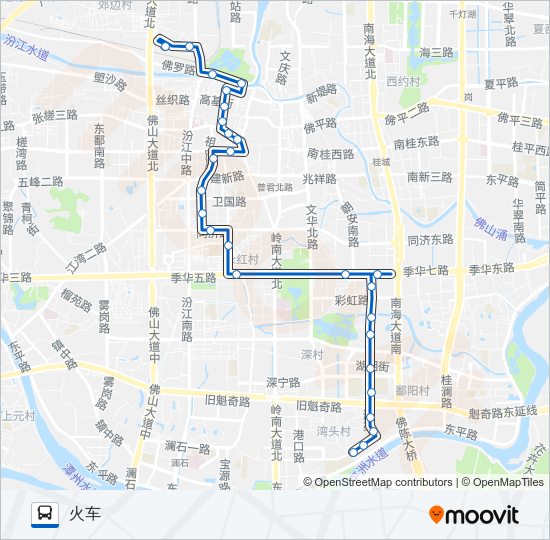 公交106路的线路图