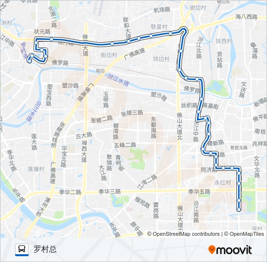 公交107路的线路图