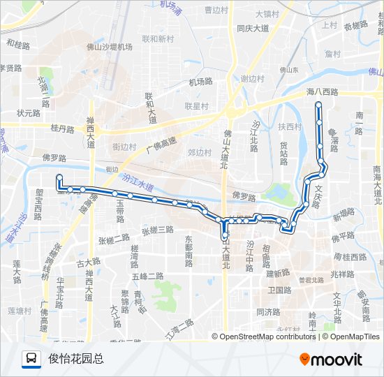 公交108路的线路图