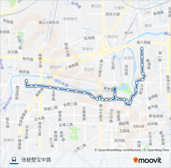 公交108路的线路图