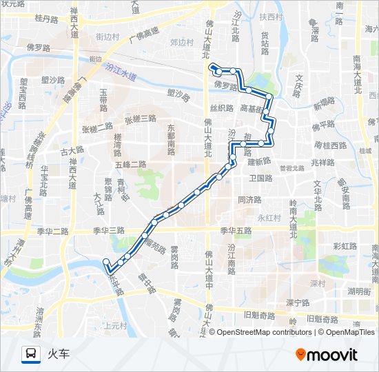 公交109路的线路图