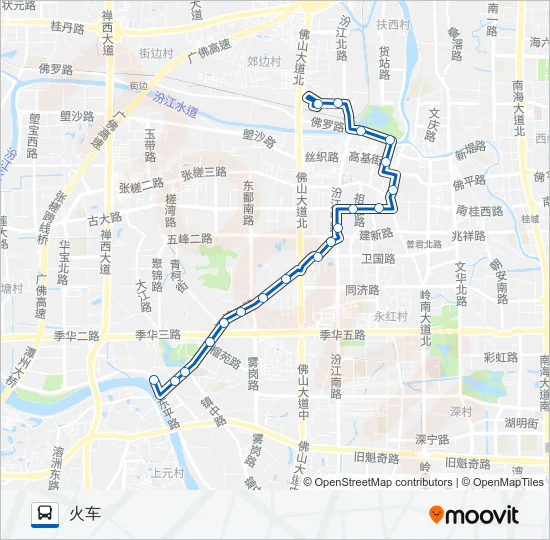 公交109路的线路图