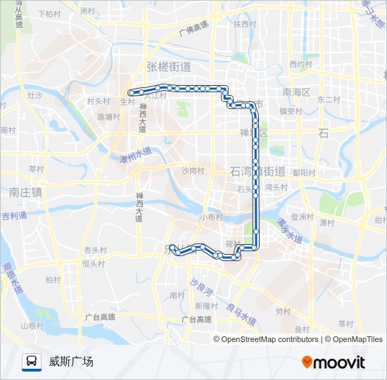 公交110路的线路图