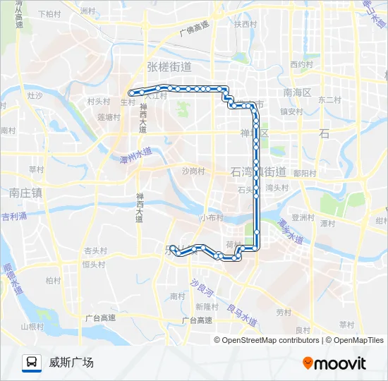 公交110路的线路图