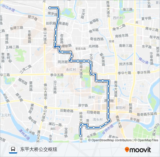 公交111路的线路图