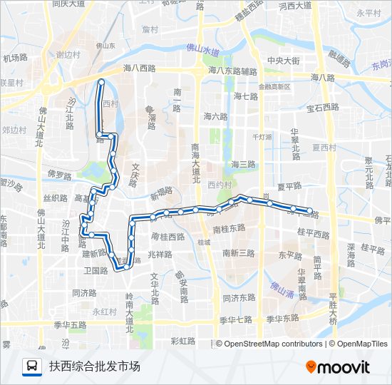 公交114路的线路图