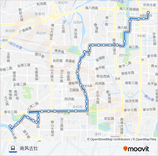 公交120路的线路图