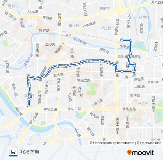 公交124路的线路图