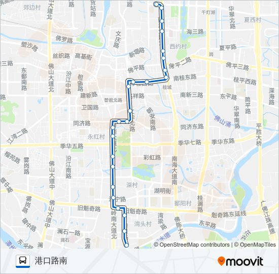 公交129路的线路图