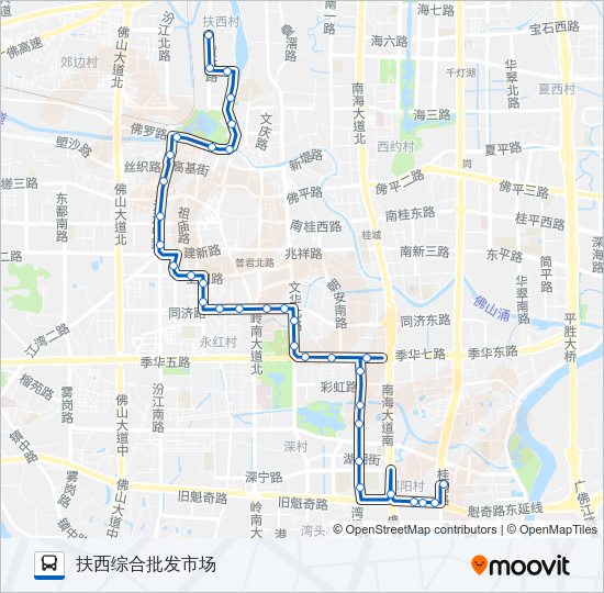 公交130路的线路图