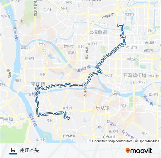 公交134路的线路图