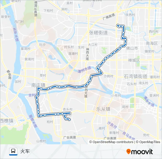 公交134路的线路图