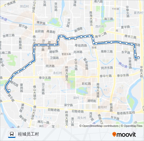 公交140路的线路图